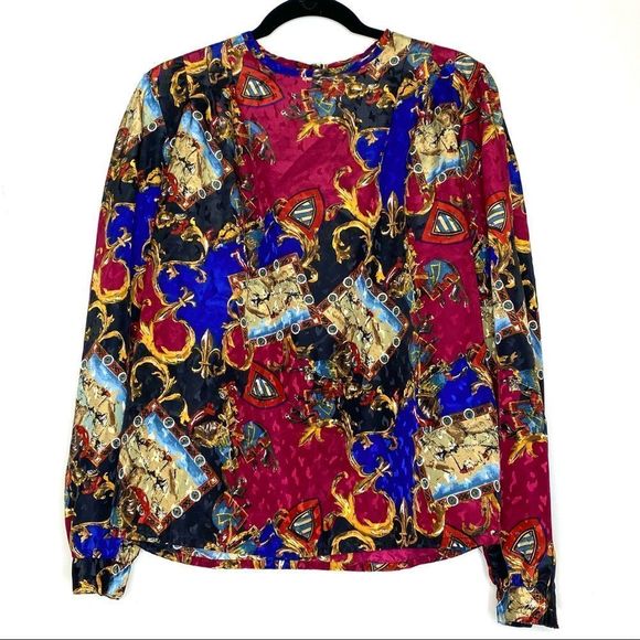 NICOLA Tops - Womens Vintage Nicola Front Pleated Blouse Top Imported Fabric